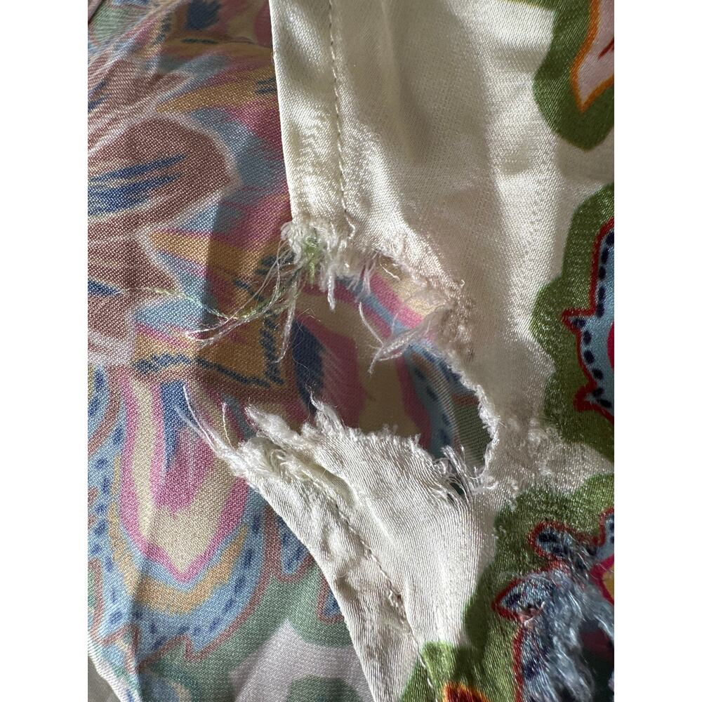 MISA Irena Dress Short Sleeve Cutout Midi Floral Lattice Cream S - Picture 9 of 13
